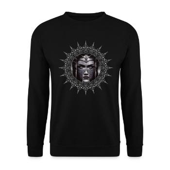 Bouclier Jeune Fille Viking Guerrière Moyen Âge Freya - Sweat-shirt Unisexe - noir - Devant - Alina (178cm) & Michal (187cm)