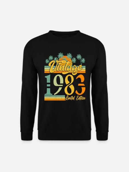 1983 Vintage Retro Jahrgang Geburtstag Geschenk - Unisex Pullover - Schwarz