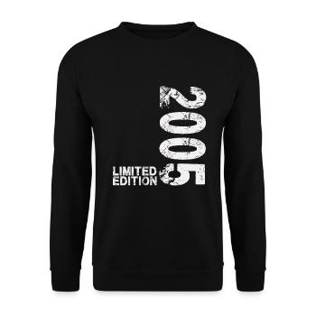 18 anniversaire 18 ans né 2005 - Sweat-shirt Unisexe - noir - Devant - Alina (178cm) & Michal (187cm)