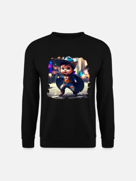 Super Katze - Unisex Pullover - Schwarz