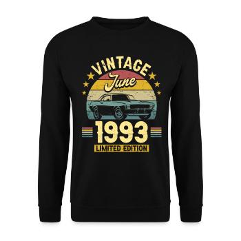 Birthday Party June 1993 30 years anniversary - Unisex Sweatshirt - black - Front - Alina (178cm) & Michal (187cm)