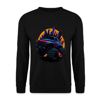Monster truck - Unisex Sweatshirt - black - Front - Alina (178cm) & Michal (187cm)