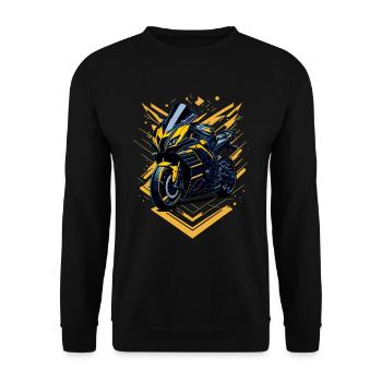 Sport motorcycle illustration - Unisex Sweatshirt - black - Front - Alina (178cm) & Michal (187cm)