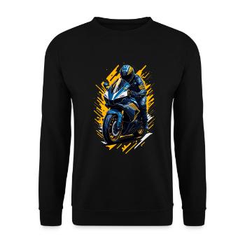 Sport motorcycle - Unisex Sweatshirt - black - Front - Alina (178cm) & Michal (187cm)