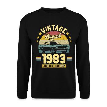 Birthday Party August 1983 40 years anniversary - Unisex Sweatshirt - black - Front - Alina (178cm) & Michal (187cm)