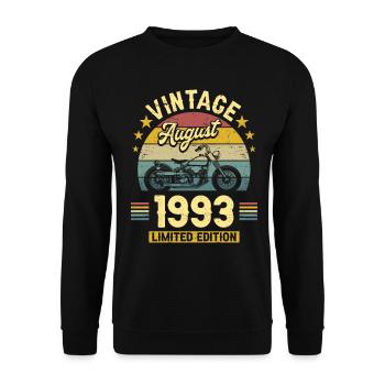 Biker Party August 1993 30 years anniversary - Unisex Sweatshirt - black - Front - Alina (178cm) & Michal (187cm)