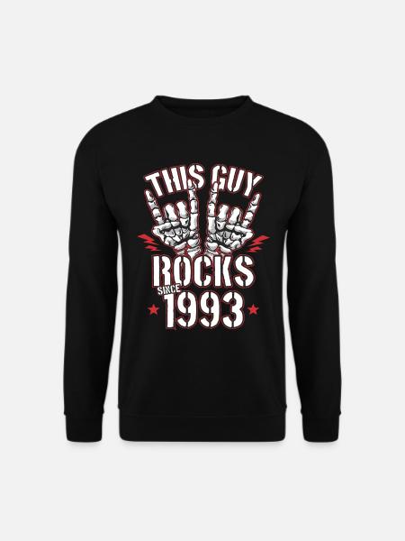Dieser Kerl rockt seit 1993 Jahrgang Geburtstag - Unisex Pullover - Schwarz