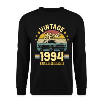 Anniversaire Mars 1994 30 Ans Anniversaire - Sweat-shirt Unisexe - noir - Devant - Alina (178cm) & Michal (187cm)