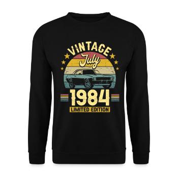 Juli 1984 40-jähriges Jubiläumsfahrzeug - Unisex Pullover - Schwarz - Vorne - Alina (178cm) & Michal (187cm)
