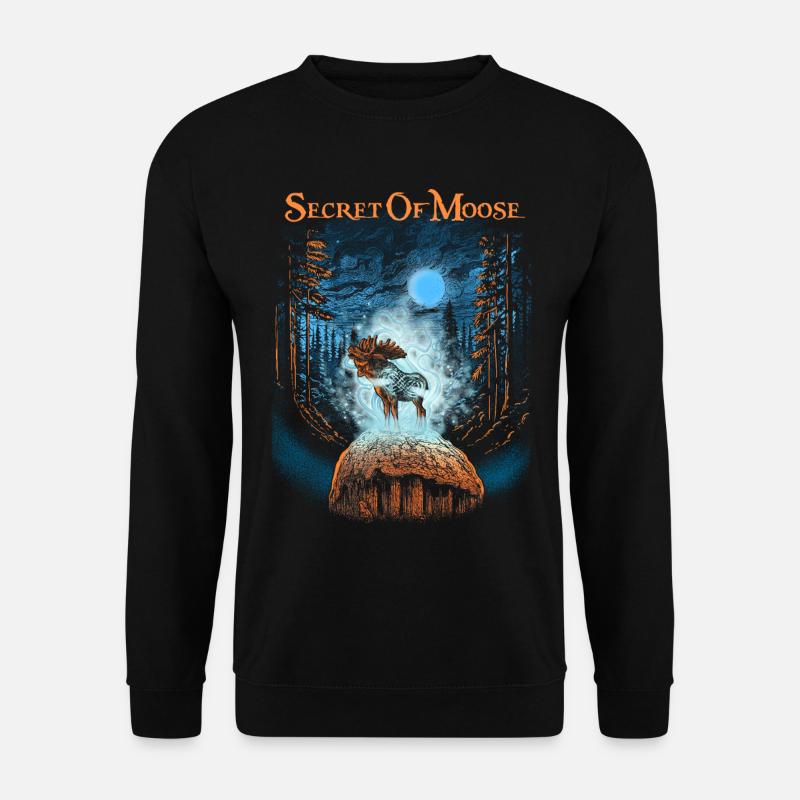 SECRET OF MOOSE - Das Geheimnis der Elche - Unisex Pullover - Schwarz