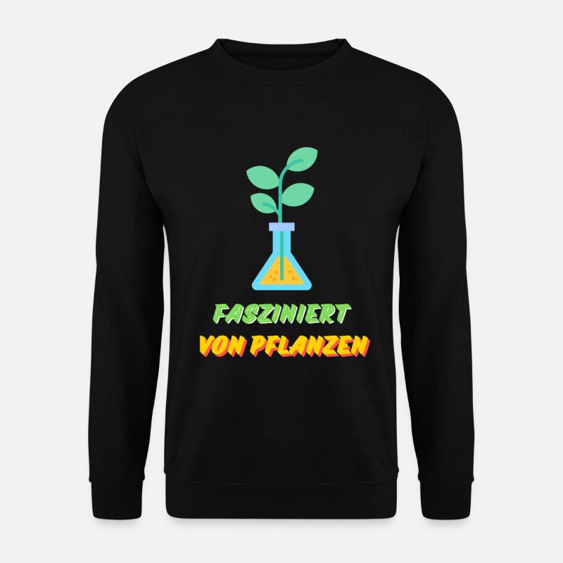 Fasziniert von Pflanzen - Unisex Pullover - Schwarz