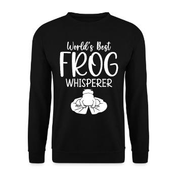 Weltbester Froschflüsterer-experte Für - Unisex Pullover - Schwarz - Vorne - Alina (178cm) & Michal (187cm)