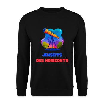 Beyond the horizon - Unisex Sweatshirt - black - Front - Alina (178cm) & Michal (187cm)