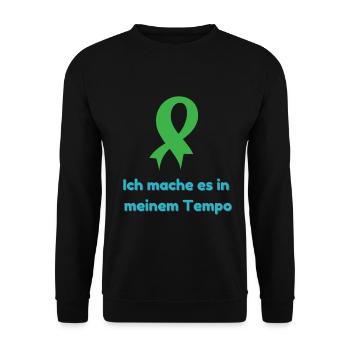 Je le fais à mon rythme - Sweat-shirt Unisexe - noir - Devant - Alina (178cm) & Michal (187cm)