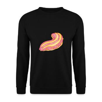 Neugierige Seegurke - Unisex Pullover - Schwarz - Vorne - Alina (178cm) & Michal (187cm)