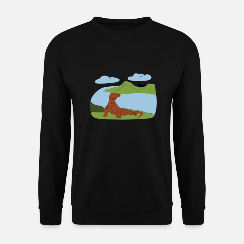 Majestätischer Komodowaran - Unisex Pullover - Schwarz