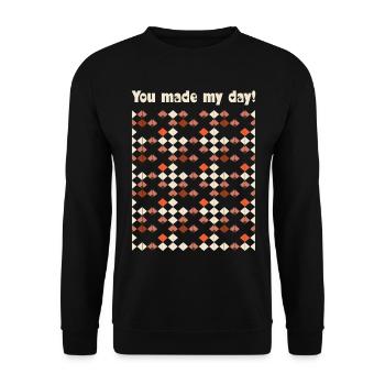 You made my day - Unisex Pullover - Schwarz - Vorne - Alina (178cm) & Michal (187cm)
