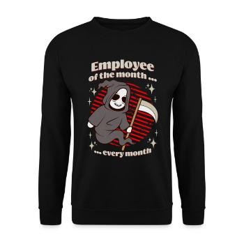 Grim Reaper Employé du mois - Sweat-shirt Unisexe - noir - Devant - Alina (178cm) & Michal (187cm)