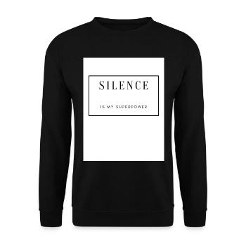 Silence, Strength and Serenity on Textile - Unisex Sweatshirt - black - Front - Alina (178cm) & Michal (187cm)