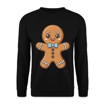 Gingerbread man - Unisex Sweatshirt - black - Front - Alina (178cm) & Michal (187cm)