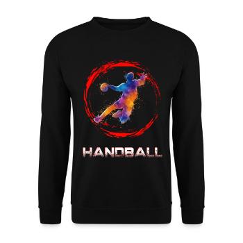 Handball - Unisex Sweatshirt - black - Front - Alina (178cm) & Michal (187cm)