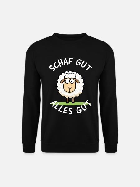 Sheep good, all good – Funny motif - Unisex Sweatshirt - black