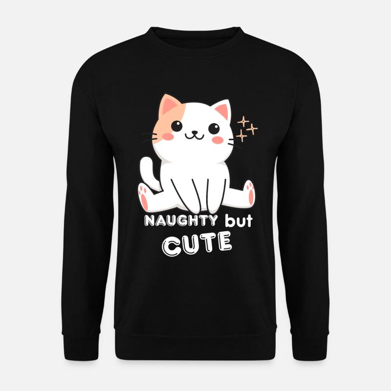 Chat Espiègle et Mignon - Sweat-shirt Unisexe - noir
