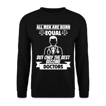 Tous les hommes naissent égaux, docteur - Sweat-shirt Unisexe - noir - Devant - Alina (178cm) & Michal (187cm)