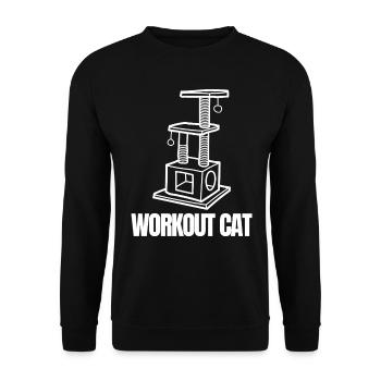 Workout Cat Emblem - Sweat-shirt Unisexe - noir - Devant - Alina (178cm) & Michal (187cm)