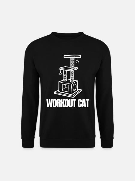 Workout Cat Emblem - Unisex Sweatshirt - black