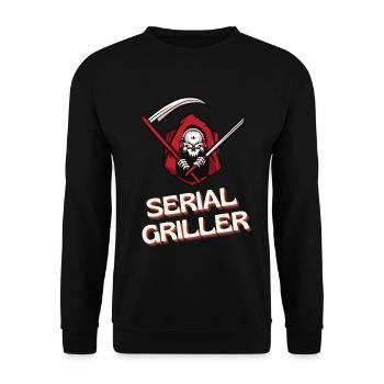 Seriengriller - Unisex Pullover - Schwarz - Vorne - Alina (178cm) & Michal (187cm)
