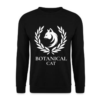 Chat Botanique Laurier - Sweat-shirt Unisexe - noir - Devant - Alina (178cm) & Michal (187cm)