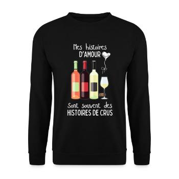 Histoires d'amour et crus - Sweat-shirt Unisexe - noir - Devant - Alina (178cm) & Michal (187cm)