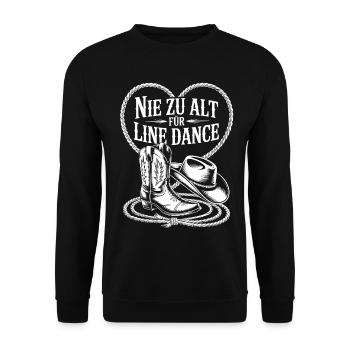 Jamais trop vieux pour le cœur de la danse en ligne - Sweat-shirt Unisexe - noir - Devant - Alina (178cm) & Michal (187cm)