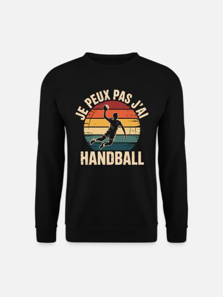 Ich kann nicht, ich habe Handball, Handball-Geschenk - Unisex Pullover - Schwarz