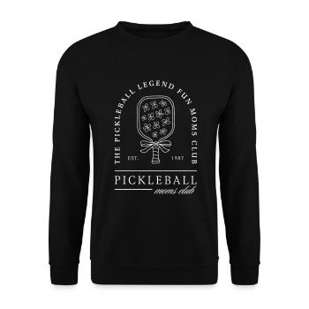 Pickleball-Mama lustige Mutter - Unisex Pullover - Schwarz - Vorne - Alina (178cm) & Michal (187cm)