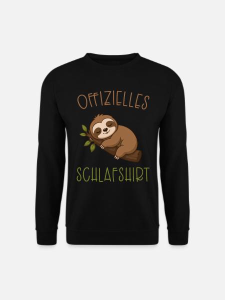 Offizielles Schlafshirt Faultier - Unisex Pullover - Schwarz