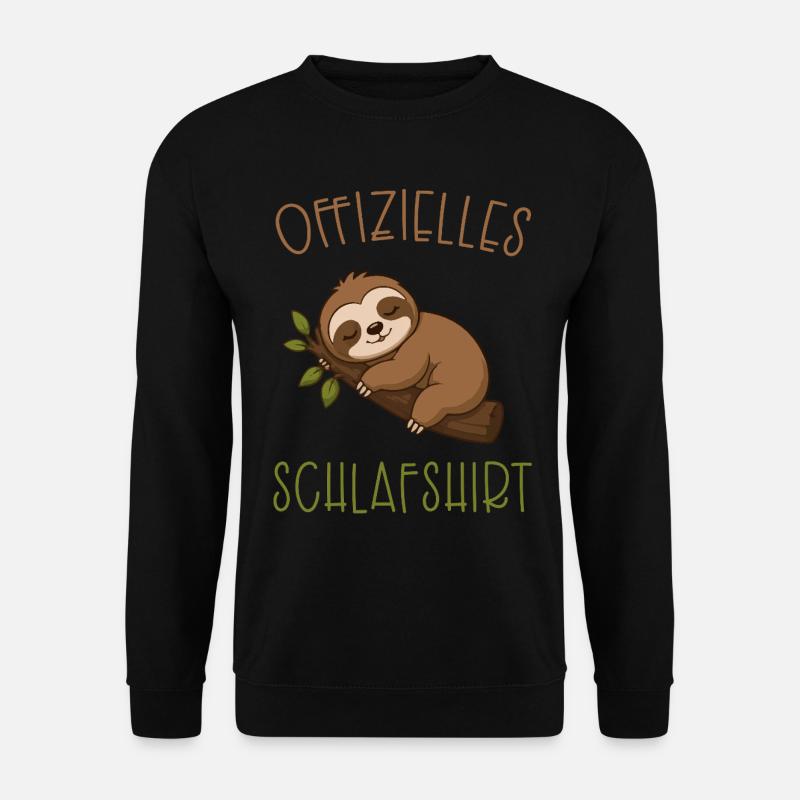 Offizielles Schlafshirt Faultier - Unisex Pullover - Schwarz