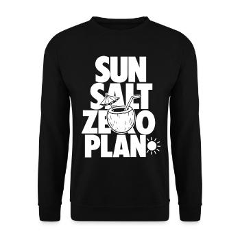 Plan zéro Sun Salt Conception Tropicale - Sweat-shirt Unisexe - noir - Devant - Alina (178cm) & Michal (187cm)