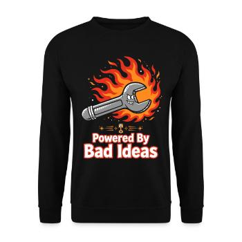 Propulsé par une clé à moindre de mauvaises idées - Sweat-shirt Unisexe - noir - Devant - Alina (178cm) & Michal (187cm)