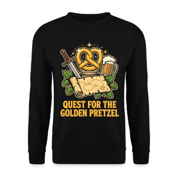 Quest For The Golden Pretzel - Unisex Pullover - Schwarz - Vorne - Alina (178cm) & Michal (187cm)