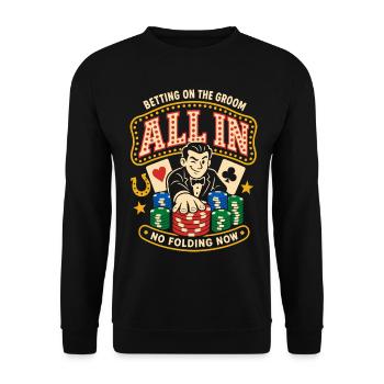 All In Poker et Casino - Sweat-shirt Unisexe - noir - Devant - Alina (178cm) & Michal (187cm)