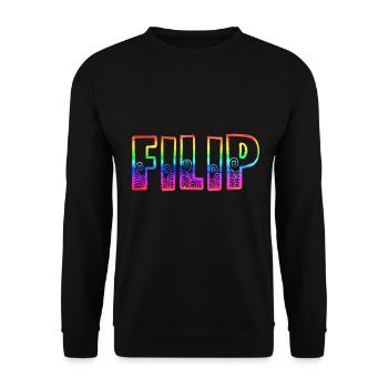 filip rs rainbow - Unisex Sweatshirt - black - Front - Alina (178cm) & Michal (187cm)