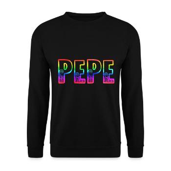 pepe rs regenbogen - Unisex Pullover - Schwarz - Vorne - Alina (178cm) & Michal (187cm)