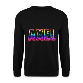 axel rs regenbogen - Unisex Pullover - Schwarz - Vorne - Alina (178cm) & Michal (187cm)