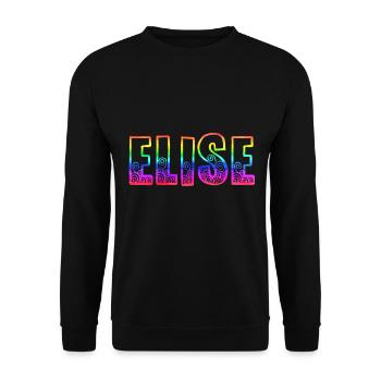elise rs rainbow - Unisex Sweatshirt - black - Front - Alina (178cm) & Michal (187cm)