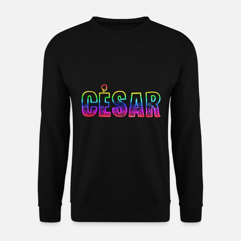 César RS Arc-en-ciel - Sweat-shirt Unisexe - noir