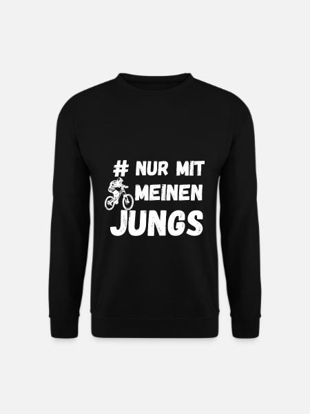 # Nur mit meinen Jungs Mountainbike - Unisex Pullover - Schwarz