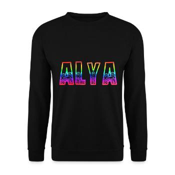 Alya RS Arc-en-ciel - Sweat-shirt Unisexe - noir - Devant - Alina (178cm) & Michal (187cm)