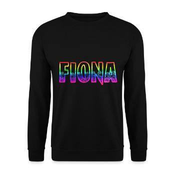 fiona rs arc-en-ciel - Sweat-shirt Unisexe - noir - Devant - Alina (178cm) & Michal (187cm)